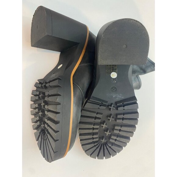 Free People Women's Jack Leather Slouch Ankle Zip Boot Black Size 38 US 7.5 8 - Picture 15 of 16